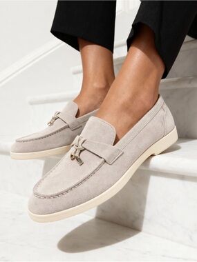 Old Money Suede Lady Loafers Size 37/6.5